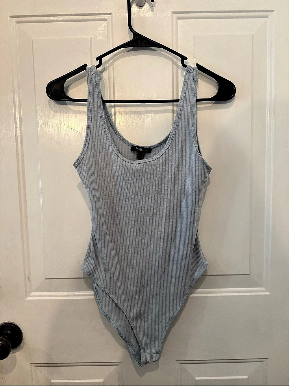 PUBLIK Ribbed One-Piece in Blue Size Medium Like New